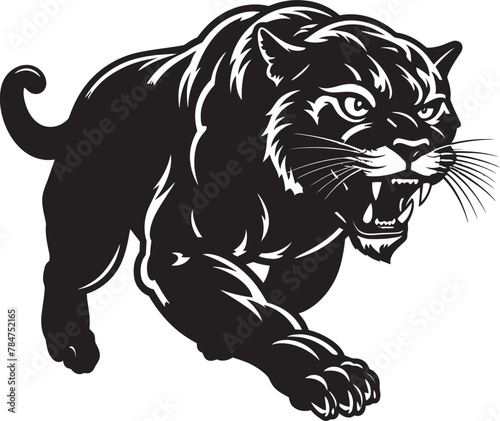 Panther Power Running Panther Icon Speedy Stalker Vector Logo Design