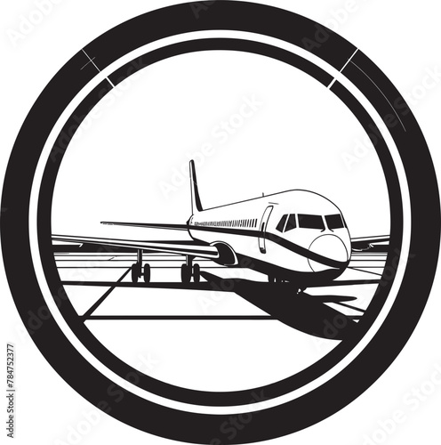 AeroAdorn Vector Airport Emblem RunwayRealm Airport Vector Logo Scene