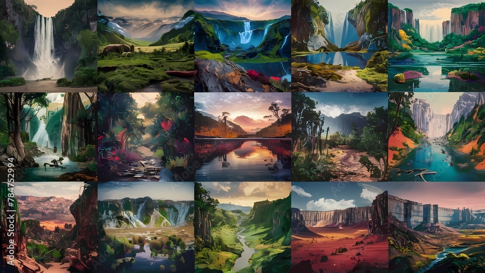 Fototapeta premium A captivating series of images that showcase the beauty and importance of biodiversity.