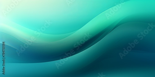 Abstract turquoise and green gradient background with blur effect, northern lights