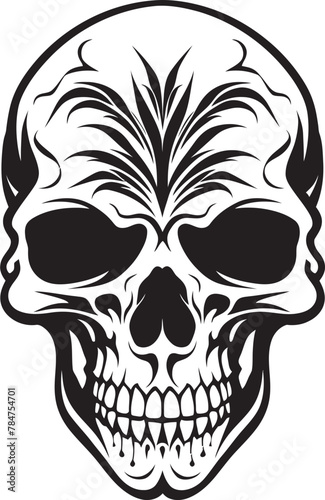 Fototapeta Naklejka Na Ścianę i Meble -  Skullscape Design Cannabis Vector Icon Cannabone Icon Skull with Cannabis Leaves