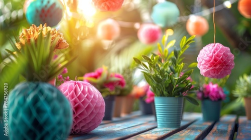 Table Topped With Vases of Colorful Flowers