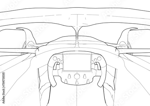 Silhouette F1 Car Vector