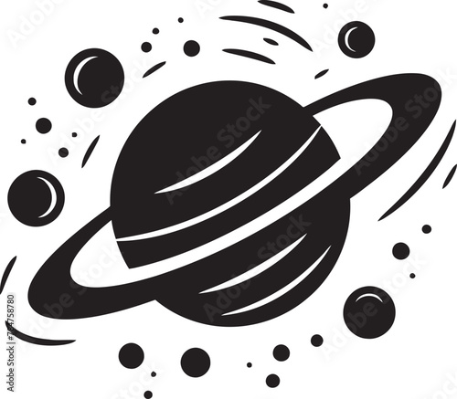 Cosmic Crest Space Logo Icon Galactic Glyph Vector Badge for Space