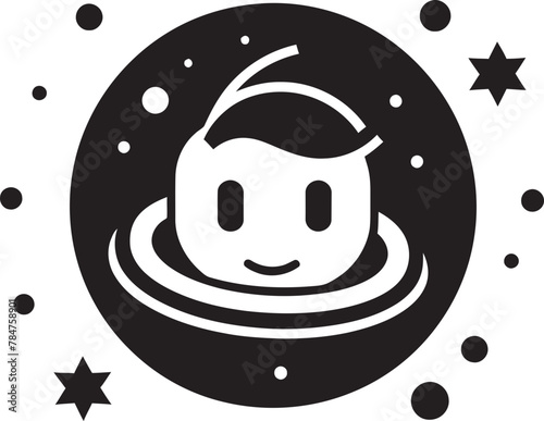 Starry Insignia Icon Design for Space Nebula Mark Space Logo Icon