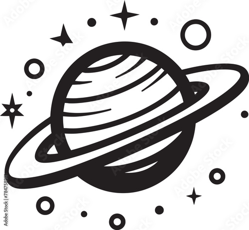 Interstellar Insignia Emblematic Space Icon Cosmic Crest Space Logo Design
