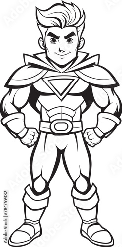 Mighty Guardian Emblematic Hero Icon Supercharged Symbol Iconic Emblem Design
