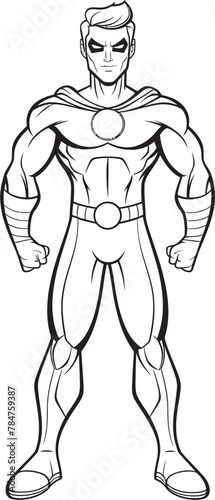 Mighty Guardian Iconic Superhero Logo Heroic Emblem Vector Symbol Design