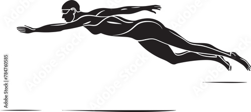 Splash Sprint Vector Emblematic Logo Dive Dynamo Iconic Swim Icon
