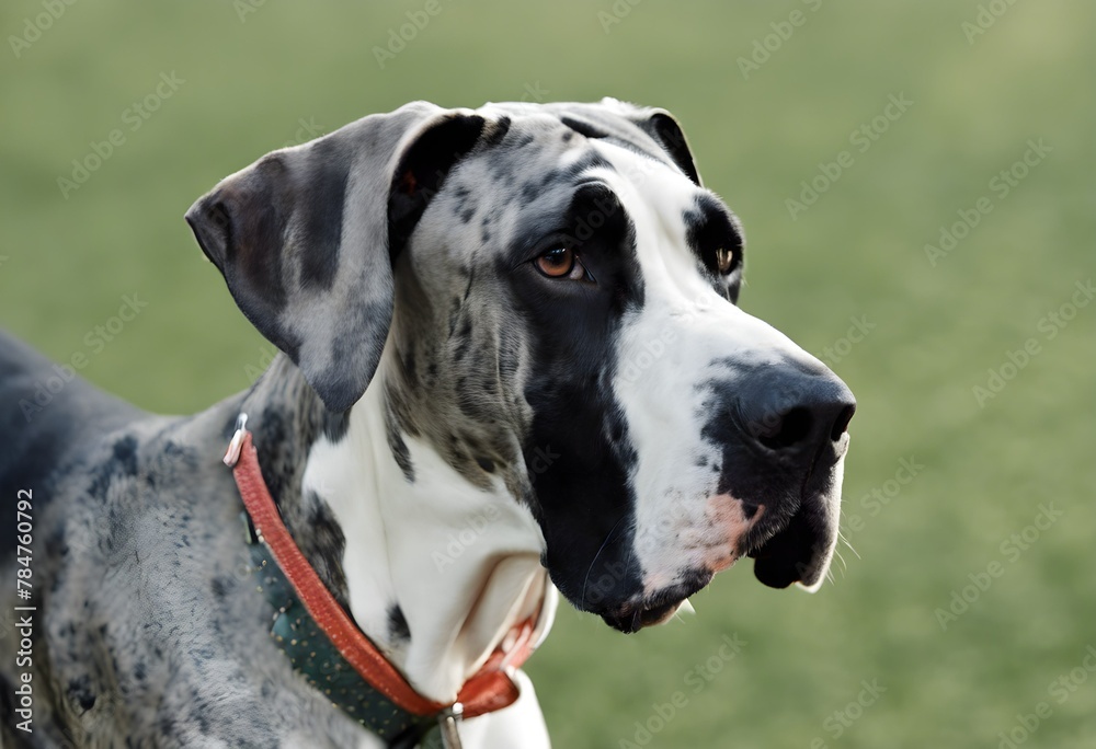 A close up of a Great Dane