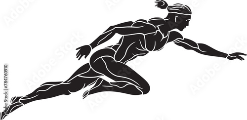 Splash Speed Vector Logo Emblem Water Warrior Emblematic Swimmer Icon