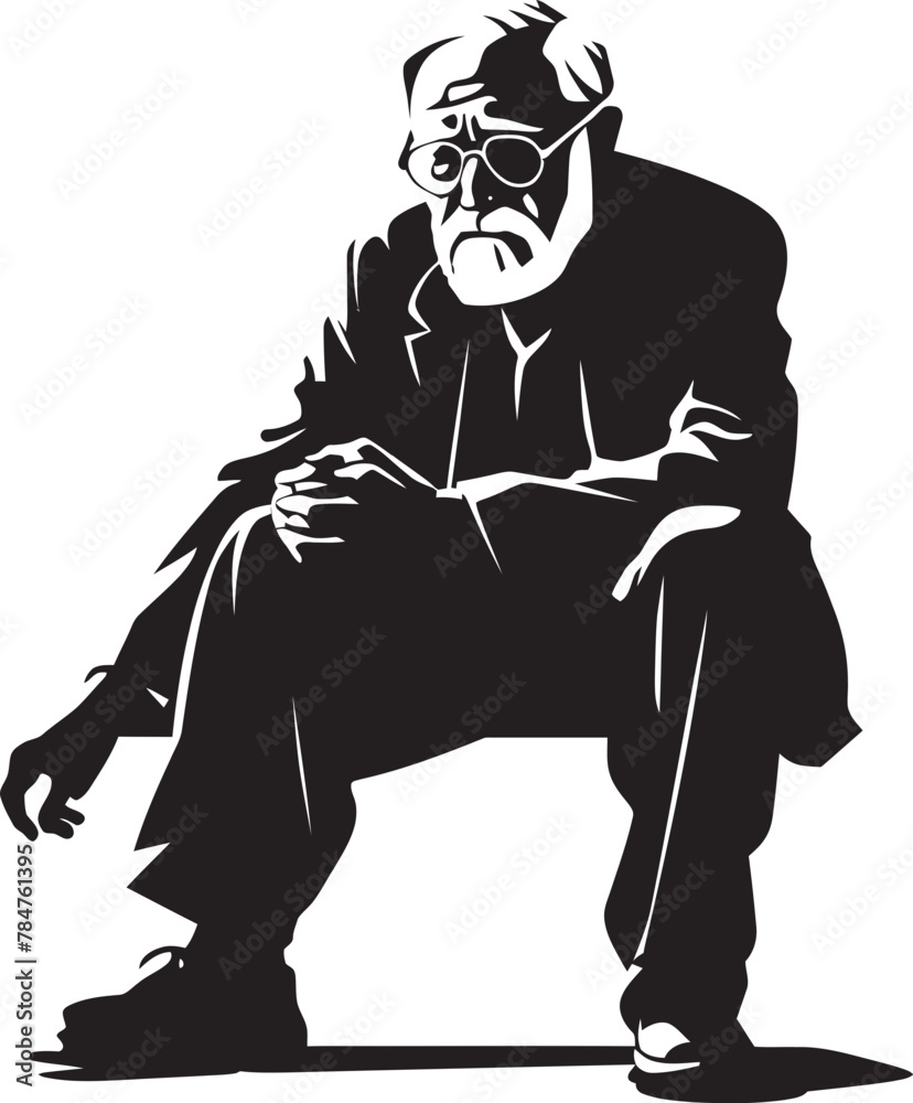 Fototapeta premium Times Toll Emblematic Vector Icon Elder Echoes Symbol of Memories Past