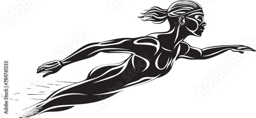 Dive Dynamo Iconic Swimmer Symbol Swim Surge Emblematic Swim Icon