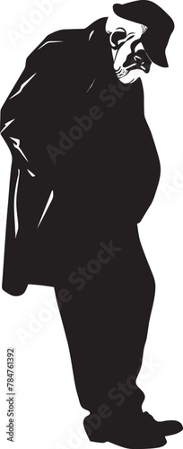 Despondent Elder Iconic Emblem of Despair Solitary Sufferer Symbol of Isolation