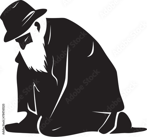 Tired Tears Emblematic Vector Icon Wistful Watchman Iconic Emblem of Regret