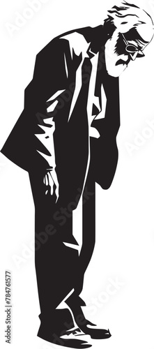 Wisdoms Weight Emblematic Vector Logo Grieving Guardian Symbol of Silent Suffering