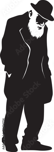 Twilight Trials Symbol of Inner Turmoil Weary Watchman Emblematic Vector Logo