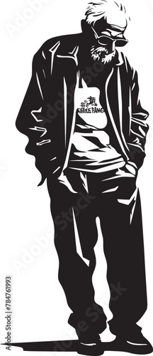 Worn Woes Emblematic Vector Logo Tired Tears Symbol of Quiet Despair