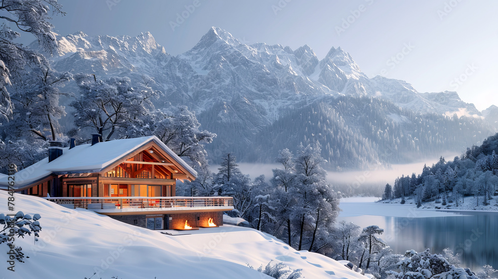 Mountain idyll: A secluded house in majestic surroundings