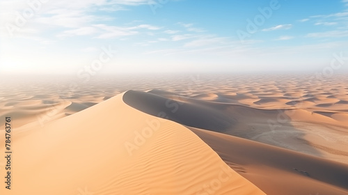 sand dunes in the desert  infinite horizon of sand