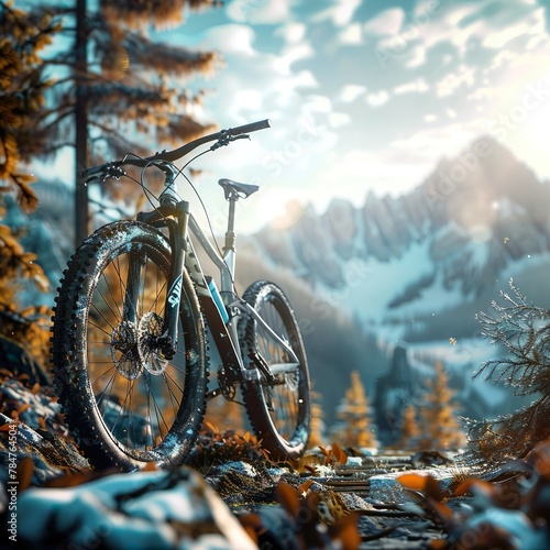 Ein Mountainbike in der Natur