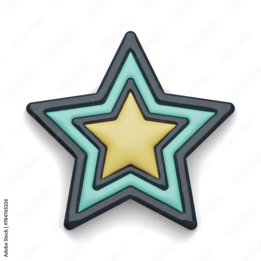 Multilayered star icon with alpha channel, 3D colored PNG.
Multilayered star icon with alpha channel, 3D colored PNG.