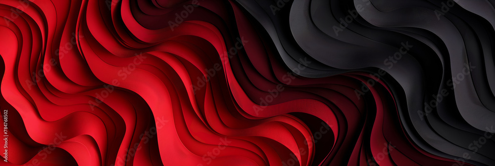Red and Black Carving Style Background. Close up of a marbled texture in red and black shades resembling art paint. Generative AI Red and Black Carving Style Background. Close up of a marbled texture in red and black shades resembling art paint. Generative AI