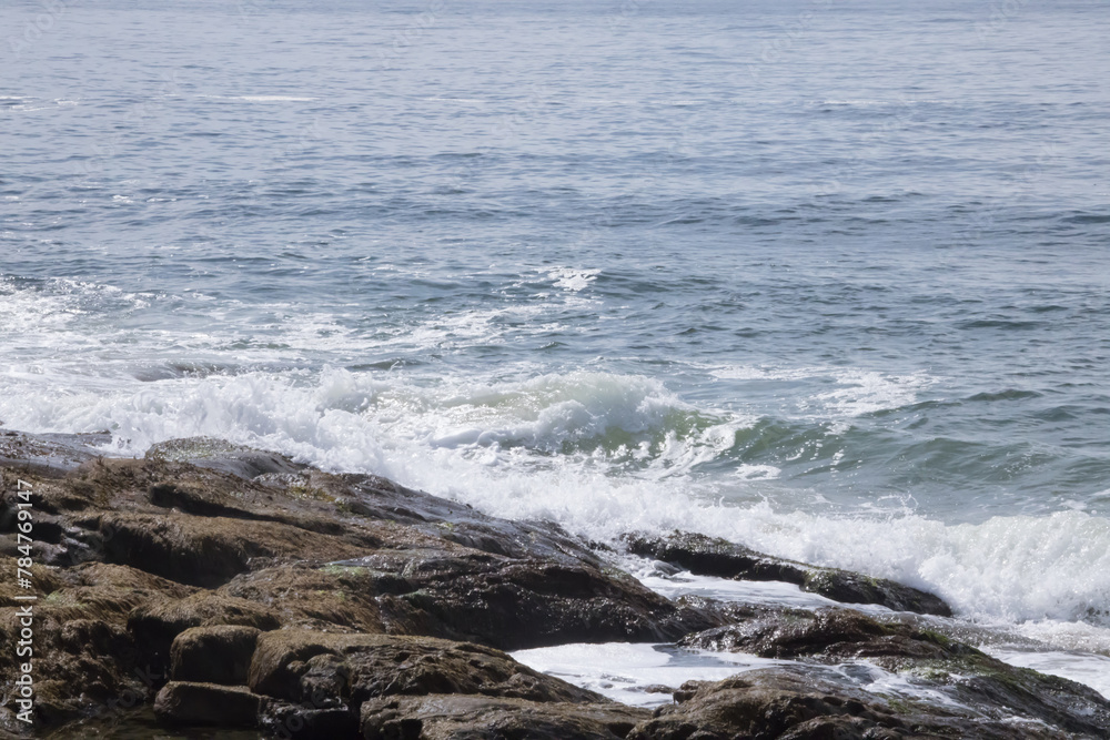 Ocean waves on a rocky shore Ocean waves on a rocky shore