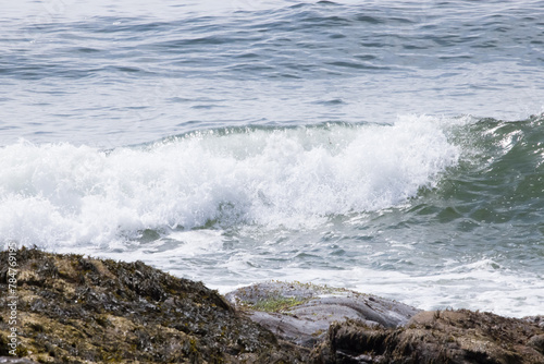 Ocean waves on a rocky shore