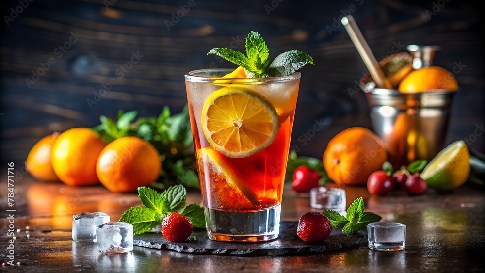 cocktail with fruits cocktail with fruits