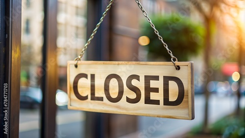 closed hanging sign photo