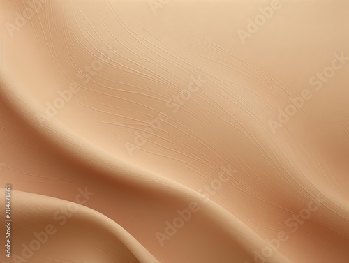 Beige background with subtle grain texture for elegant design, top view. Marokee velvet fabric backdrop with space for text or logo. 