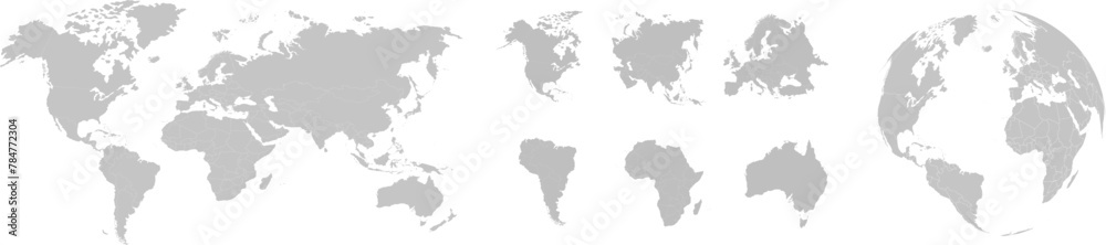 Planet Earth. Earth Day. The Earth, World Map. Vector illustration