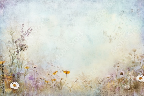 Scrapbook misty floral background with copy space