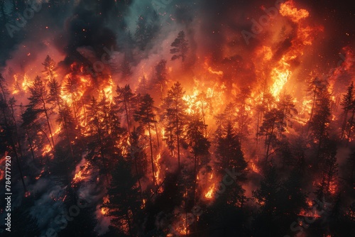 Inferno consumes extensive forested region