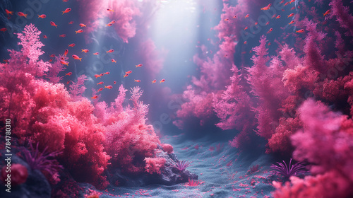 An underwater dreamscape with luminous life