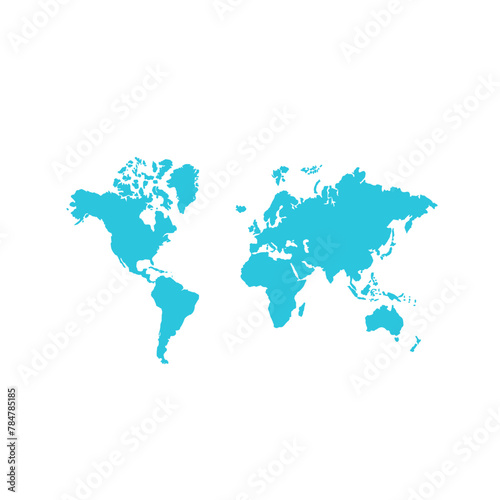 World icon isolated on white background. From blue icon set.