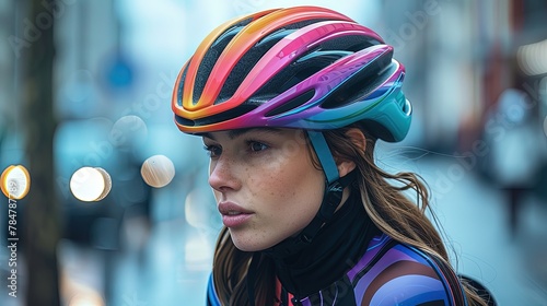Cycling helmet with vibrant design, safety and style © Gefo