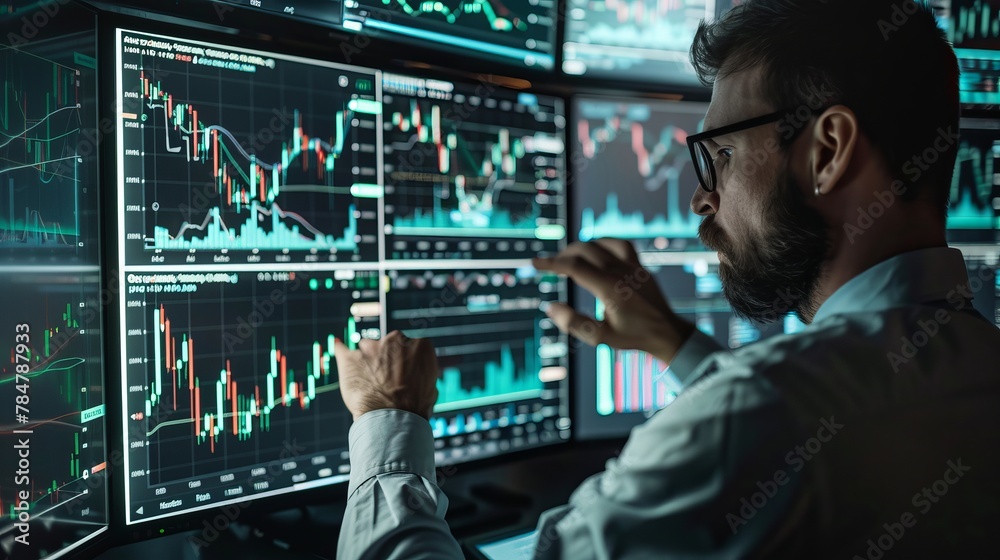 Strategic Financial Planning Session: Consultant Analyzing Patterns on Advanced Trading Software Strategic Financial Planning Session: Consultant Analyzing Patterns on Advanced Trading Software
