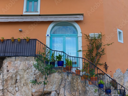 old house with flowers