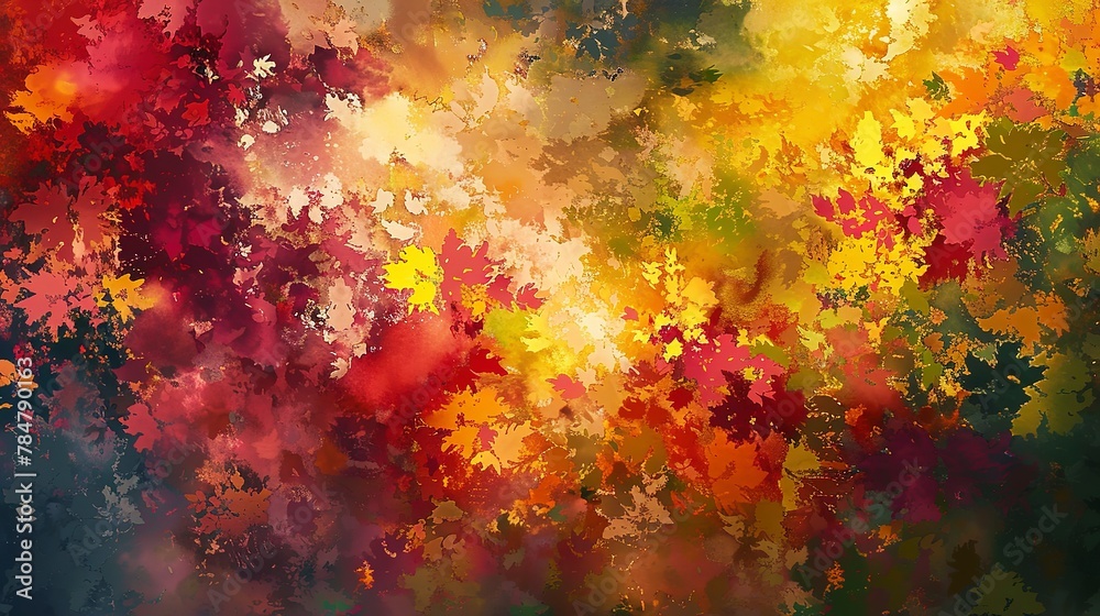 Abstract Oil Painting effect background, Seasonal Themes: Abstract representations of seasons. 