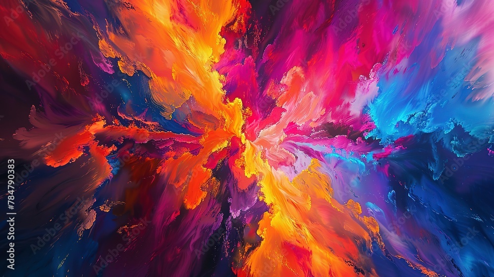 Abstract Oil Painting effect background, Color Explosions: Bright, vibrant backgrounds that stand out. 