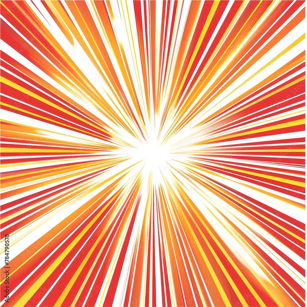 Dynamic and vibrant illustration of intense sun rays, showcasing a multitude of beams radiating from a central point and evoking a sense of warmth and energy. Dynamic and vibrant illustration of intense sun rays, showcasing a multitude of beams radiating from a central point and evoking a sense of warmth and energy.