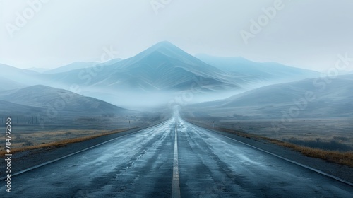 Infinity road, Modern illustration, Road background.