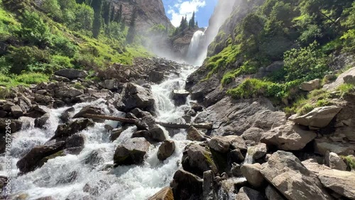 Waterfall of the Barskun gorge 