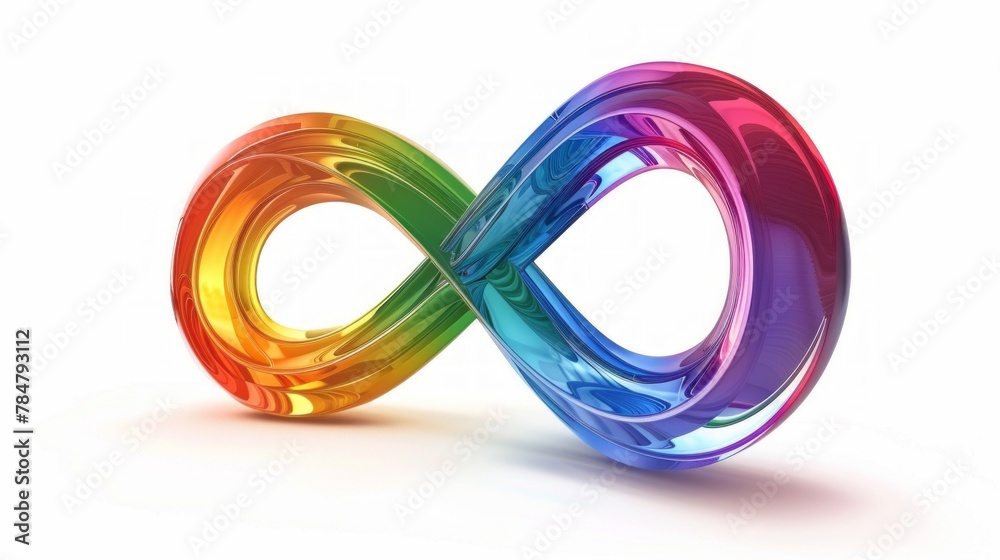 Autism infinity symbol isolated over white background Autism infinity symbol isolated over white background