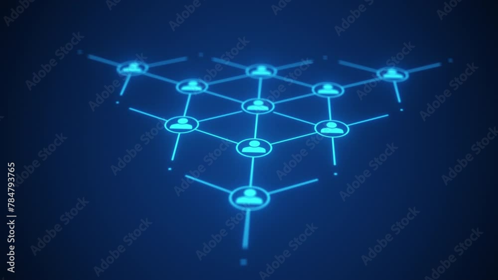 Network connections and social networking concept. Human communication icons