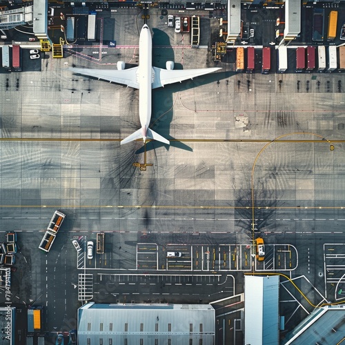 Airport Logistics: Capture the logistics of air cargo operations at an airport, including cargo terminals, storage facilities, customs areas. Generative AI