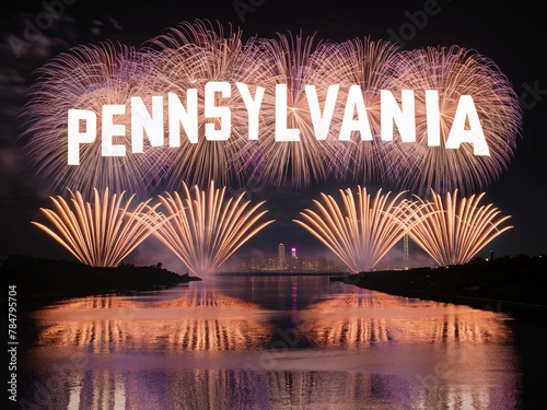 Riverfront Revelry: Reflective Fireworks Over Pennsylvania Waters