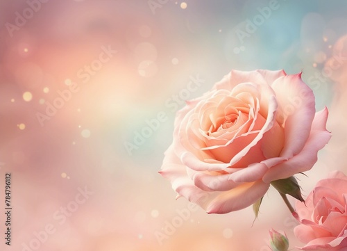 Pink rose on a white background to your Text